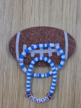 Colts Inspired Clay Bead Team Spirit Jewelry Game Day